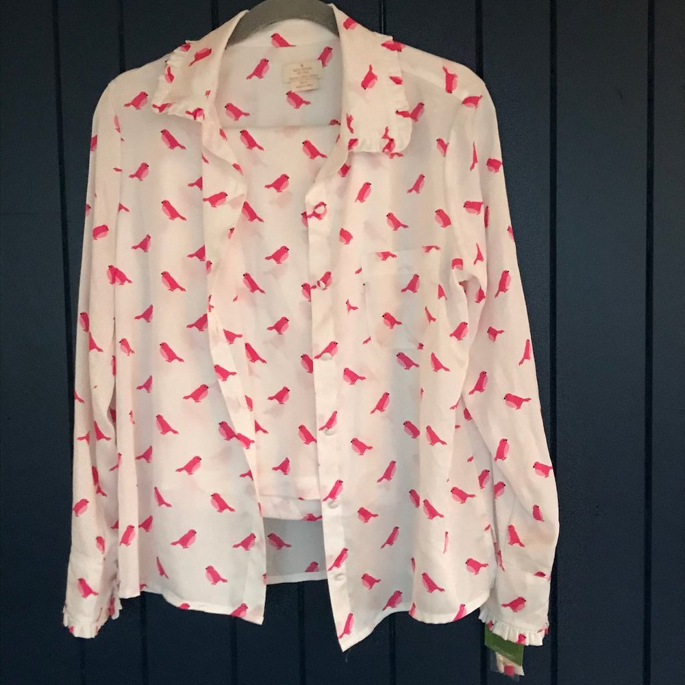 NWT Kate Spade Pajamas with Pink Birds-great gift!